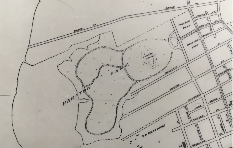 (image 1). Hampton Park shown on a 1911 map.